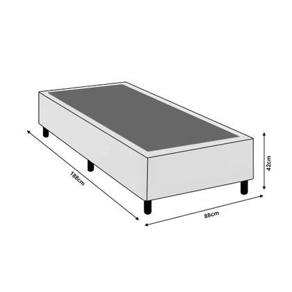 Imagem de Base Cama Box Premium Solteiro Comum Rose