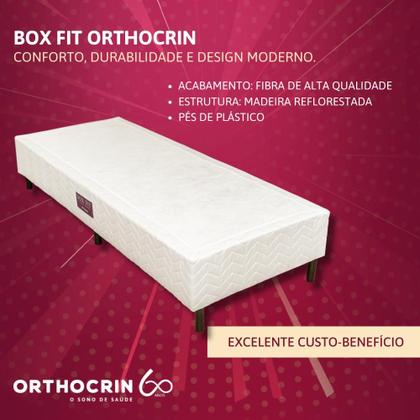 Imagem de Base Cama Box Queen Orthocrin Fit Bege Queen 158x198x24 Bipartido Alto Suporte