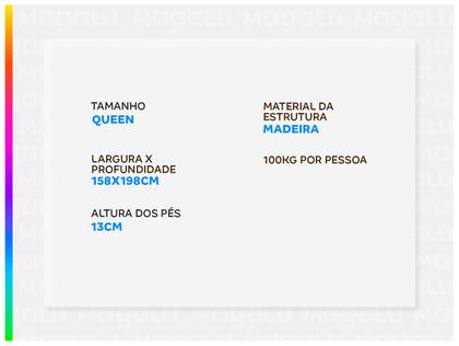 Imagem de Base Cama Box Queen Ortobom 30x158x198cm Ventury