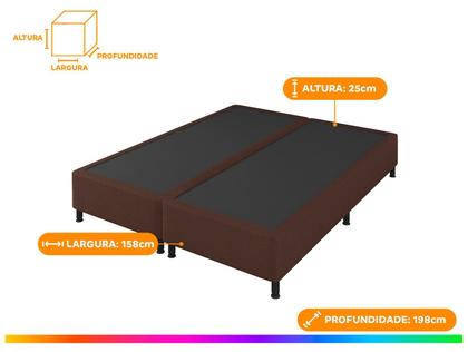 Imagem de Base Cama Box Queen Prorelax Bipartida 37x158x198cm Diplomata