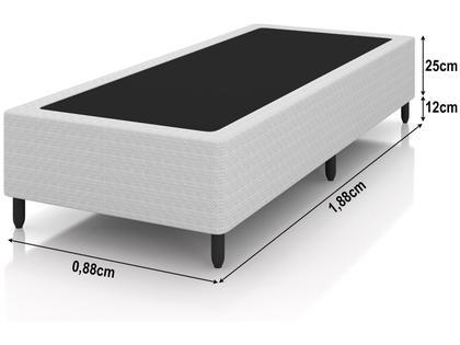 Imagem de Base Cama Box Solteiro Plumatex Colchões 37x88x188cm Turim Maxx