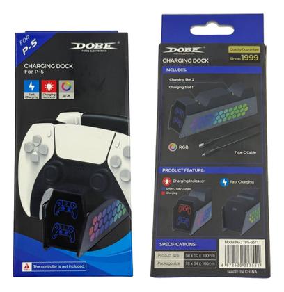 Imagem de Base Carregador Dock Duplo Controle Para Ps5 Dualsense /edge