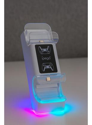 Imagem de Base Carregador Duplo Compatível Com Controle Joystick Ps5