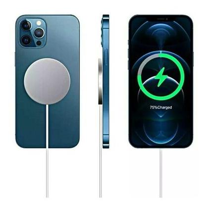 Imagem de Base Carregador Indução Magsafe Compatível com Iphone XR 11 12 13 14 15 16 Pro Max Cabo USBC
