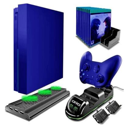 Imagem de Base Carregador organizador Suporte Charging Dock Station Compativel Xbox one x 4 in 1