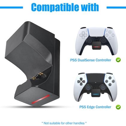 Imagem de Base Carregadora REEYEAR para PS5 DualSense Edge com Suporte de Parede e LED