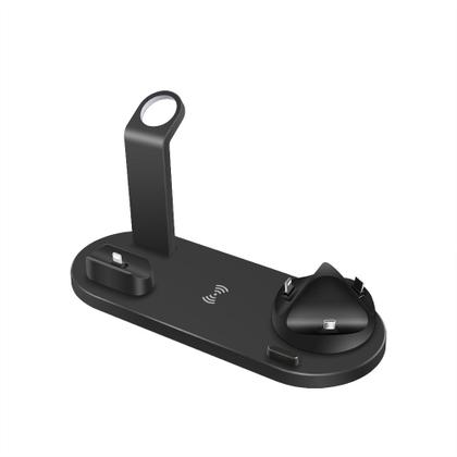 Imagem de Base Carregamento Celular 4 em 1 Sem Fio e Com Conectores