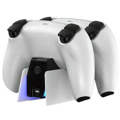 Imagem de Base Carregamento Controle Dualsense PS5 Dock Suporte Duplo