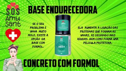 Imagem de Base concreto com formol na medida certa para endurecer as unhas sem ressecar - SOS Amusant Hospital das Unhas