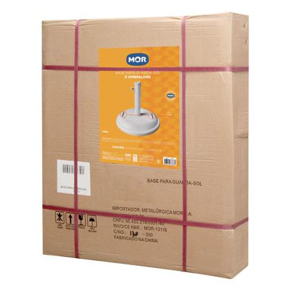 Imagem de Base Concreto Para Guarda-Sol Redonda 22 kg Branca Mor