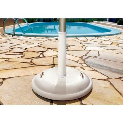 Imagem de Base Concreto Para Guarda-Sol Redonda 22 kg Branca Mor