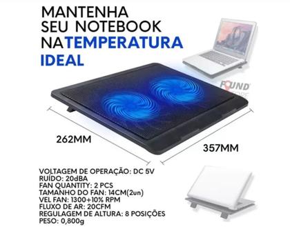 Imagem de Base Cooler Resfriamento Ajustável P/ Notebook Ideapad Flex