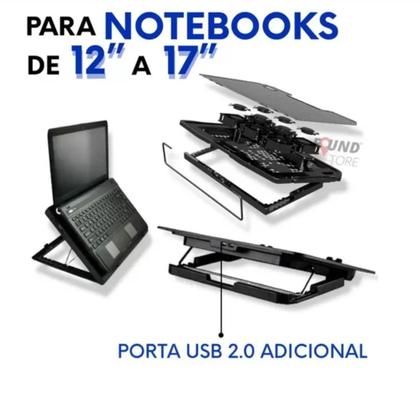 Imagem de Base Cooler Resfriamento Ajustável Para Notebook Ideapad Flex