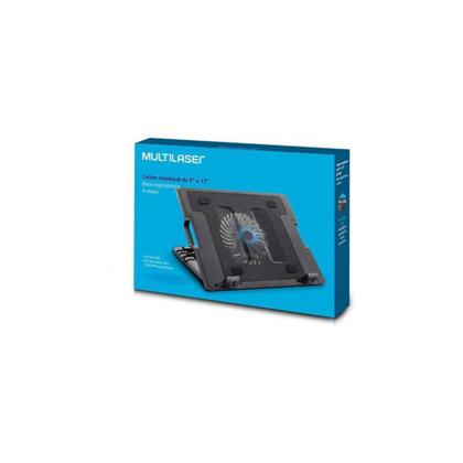 Imagem de Base Cooler Vertical Notebook 17 Polegadas Duas Conexão USB LED Azul Silencioso Multi AC166