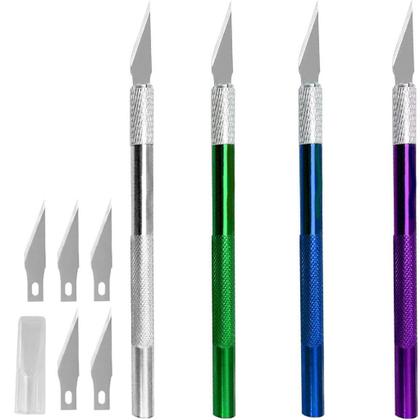 Imagem de Base Corte 60 Rosa Régua Inox 30cm Caneta Estilete Precisão