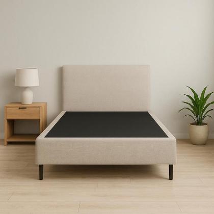 Imagem de Base De Cama Box Casal 138x188 Bege Suede - Fabrica de Tudo