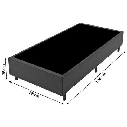 Imagem de Base de Cama Box Solteiro Fit 88x188 Cm Titânio - Vian