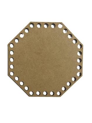 Imagem de Base De Crochê Oitavada Cesto Fio Malha 20 Cm Mdf 3 Mm