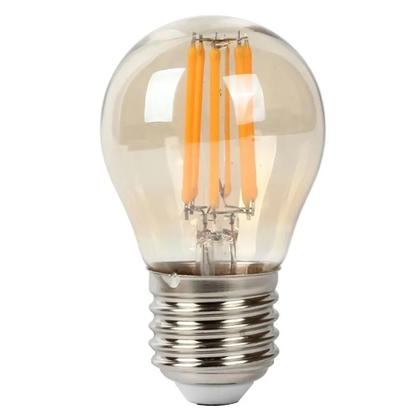 Imagem de Base de Lâmpada Vintage Amarela LED COB Filamento E27 G45 - 6W/4W/2W - Luz Quente 2700K (10 Unidades)