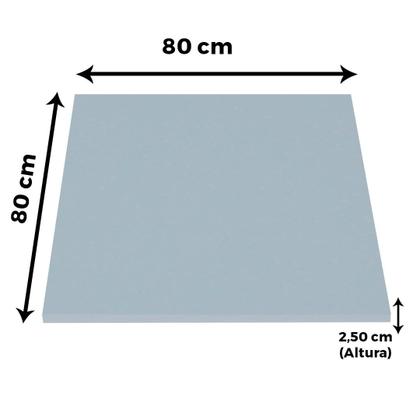 Imagem de Base de Mesa Apus em Ferro Preto 75 cm (Alt) Tampo MDP Quadrado Cinza 80 cm (Larg) x 2,5 cm (Alt)