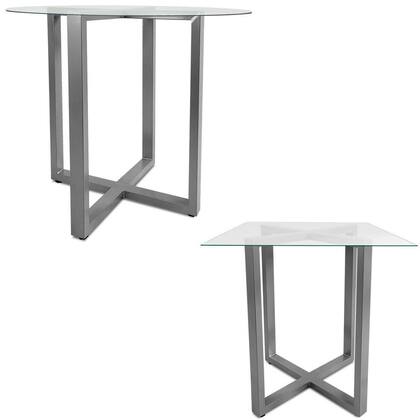 Imagem de Base De Mesa Bolton Para Tampos de Pedra Vidro Madeira Até 1M - Prata