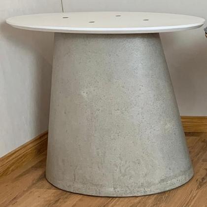 Imagem de Base de Mesa de Jantar Cone Oval Concreto Maciço P/ tampo de 160x90 cm até 180x100 cm