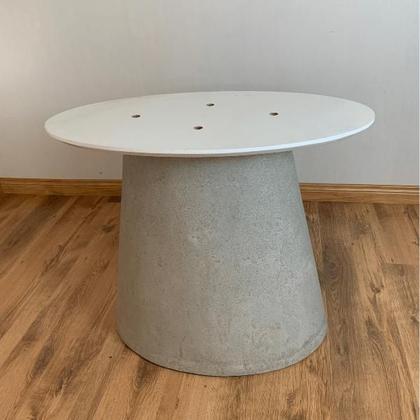 Imagem de Base de Mesa de Jantar Cone Oval Concreto Maciço P/ tampo de 160x90 cm até 180x100 cm