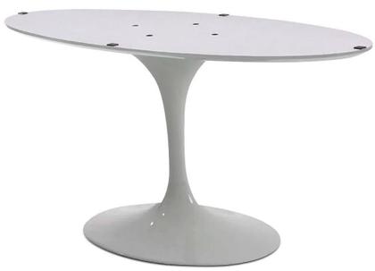Imagem de Base de Mesa de Jantar Tulipa Saarinen Oval Para Tampo de 198x122 até 235x122cm Branca