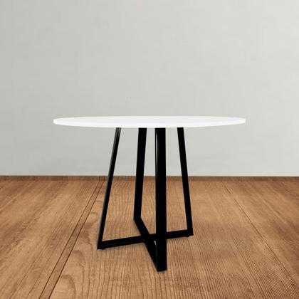 Imagem de Base De Mesa Gizé Tampos Pedra Vidro Madeira De 1m Preto