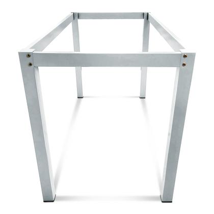 Imagem de Base De Mesa Retangular Olten Branco P/ Tampos de 2,00x0,80 Vidro Pedra e Madeira