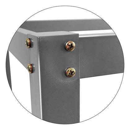 Imagem de Base De Mesa Retangular Olten Prata P/ Tampos de 1,50x0,80 Vidro Pedra e Madeira