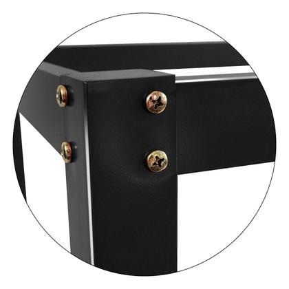 Imagem de Base De Mesa Retangular Olten Preto P/ Tampos de 0,80m Vidro Pedra e Madeira