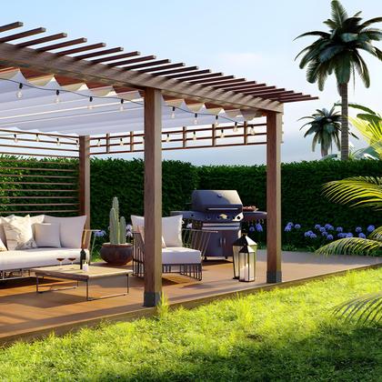 Imagem de Base de poste SPACEEUP 6x6 interna 14,2x14,2 cm, resistente, 8 unidades