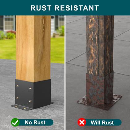 Imagem de Base de poste SPACEEUP 6x6 interna 14,2x14,2 cm, resistente, 8 unidades