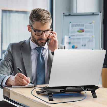Imagem de Base de resfriamento para notebook Multishopvirtual SPA com ventilador de 14 cm