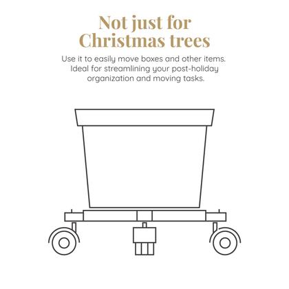 Imagem de Base de suporte de árvore de Natal com rodas para árvore de 6 pés