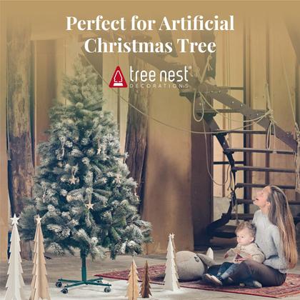 Imagem de Base de suporte de árvore de Natal com rodas para árvore de 6 pés