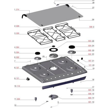 Imagem de Base Do Queimador Semirrápido Para Fogão Electrolux 76DAB 76SQB 76USQ 52LBR - 72001711