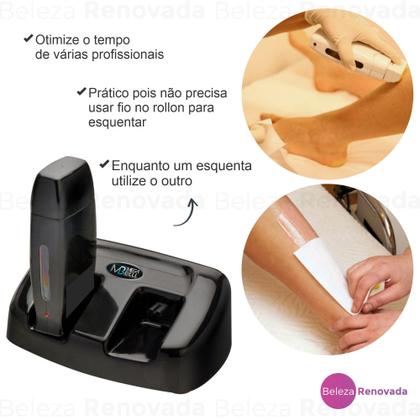 Imagem de Base Dupla Rollon Mega Bell Aquecedor Cera Quente
