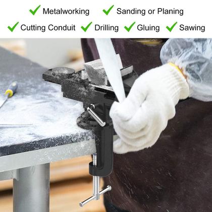 Imagem de Base giratória universal de 3 polegadas Table Vise Housolution preta
