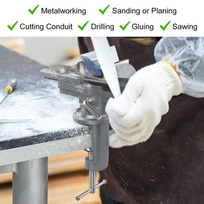 Imagem de Base giratória universal Table Vise Housolution de 3 polegadas e 360 cinza
