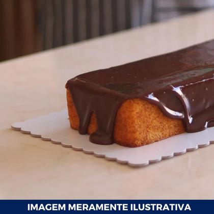 Imagem de Base Laminada Branca Para Bolo Retangular 30x40 50 Unidades