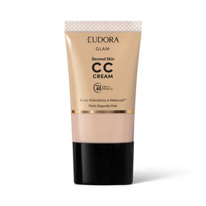 Imagem de Base Líquida CC Cream Eudora Glam Second Skin Cor 0 30ml