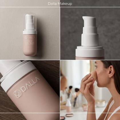 Imagem de Base Líquida Dalla My Secret Matte Cor 01 35ml Alta Cobertura Longa Duração