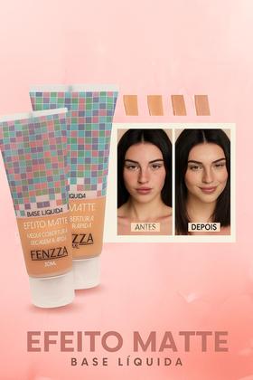 Imagem de Base Liquida Efeito Matte Fenzza Secagem Rápida e Cobertura Média