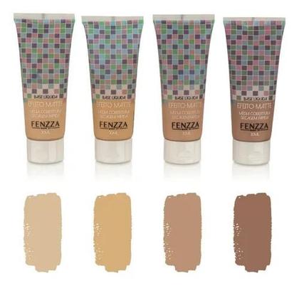 Imagem de Base Liquida Efeito Matte Fenzza Secagem Rápida e Cobertura Média