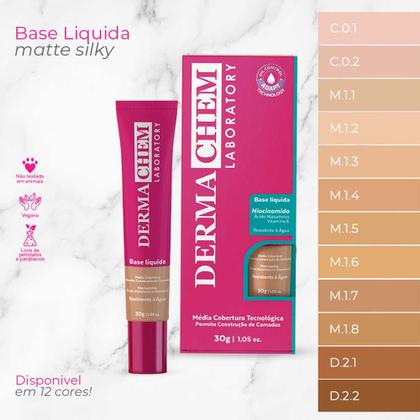 Imagem de Base Líquida Facial Dermachem Niacinamida Vit E 30g