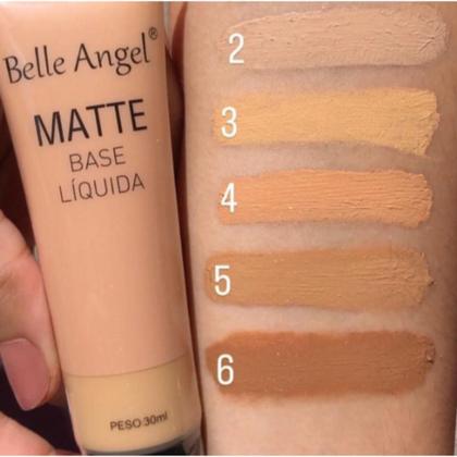 Imagem de BASE LÍQUIDA MATTE BELLE ANGEL 30ml 5 TONS DE PELE