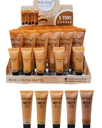Imagem de BASE LÍQUIDA MATTE BELLE ANGEL 30ml 5 TONS DE PELE