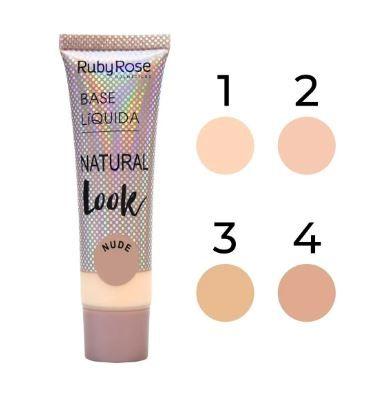 Imagem de Base Líquida Ruby Rose Natural Look Matte Cobertura Média Bege 03